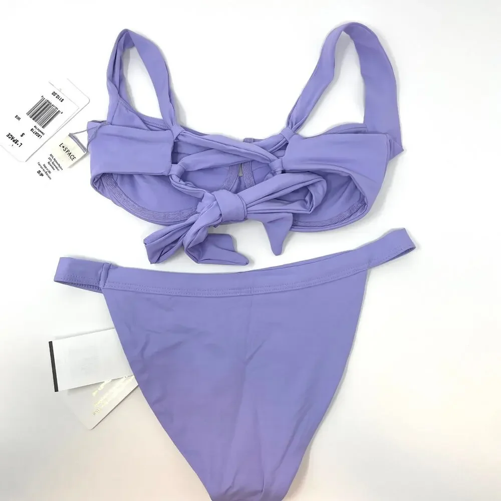 L*SPACE Camellia Camdyn Bikini Set In Wisteria Lavender Size Small New